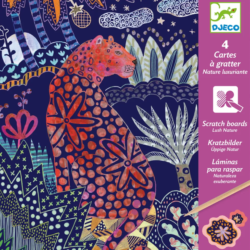 Wydrapywanka dla dzieci - Djeco - Natura, 4 szt.