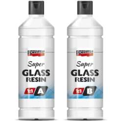 Żywica epoksydowa Super Glass Resin 1:1 - Pentart - krystaliczna, 2 x 250 ml