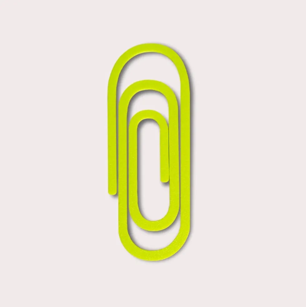 Zakładka Paperclip 3D - The Completist. - Chartreuse