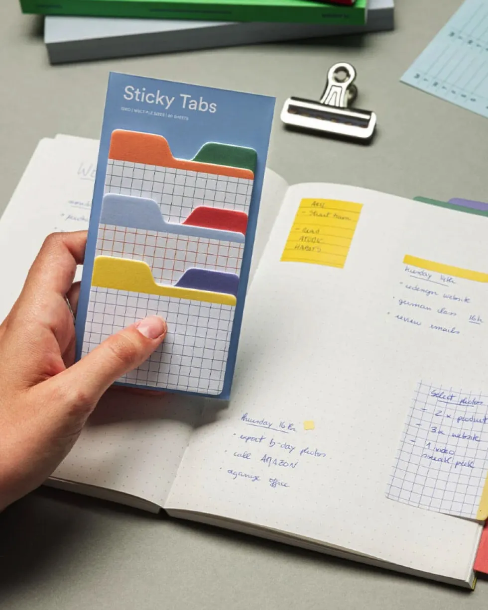 Zakładki samoprzylepne w kratkę Sticky Tabs - mishmash - 90 szt.