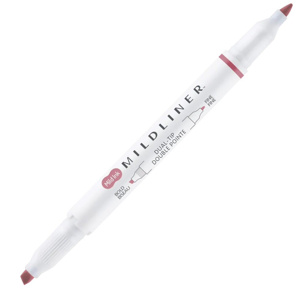 Zakreślacz dwustronny Mildliner - Zebra - Smoke Red