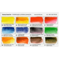 Zestaw akwareli Aquarius w kostkach, Artur Przybysz - Roman Szmal - 12 kolorów