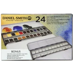 Zestaw akwareli Extra Fine w półkostkach + Bonus - Daniel Smith - 24 kolory