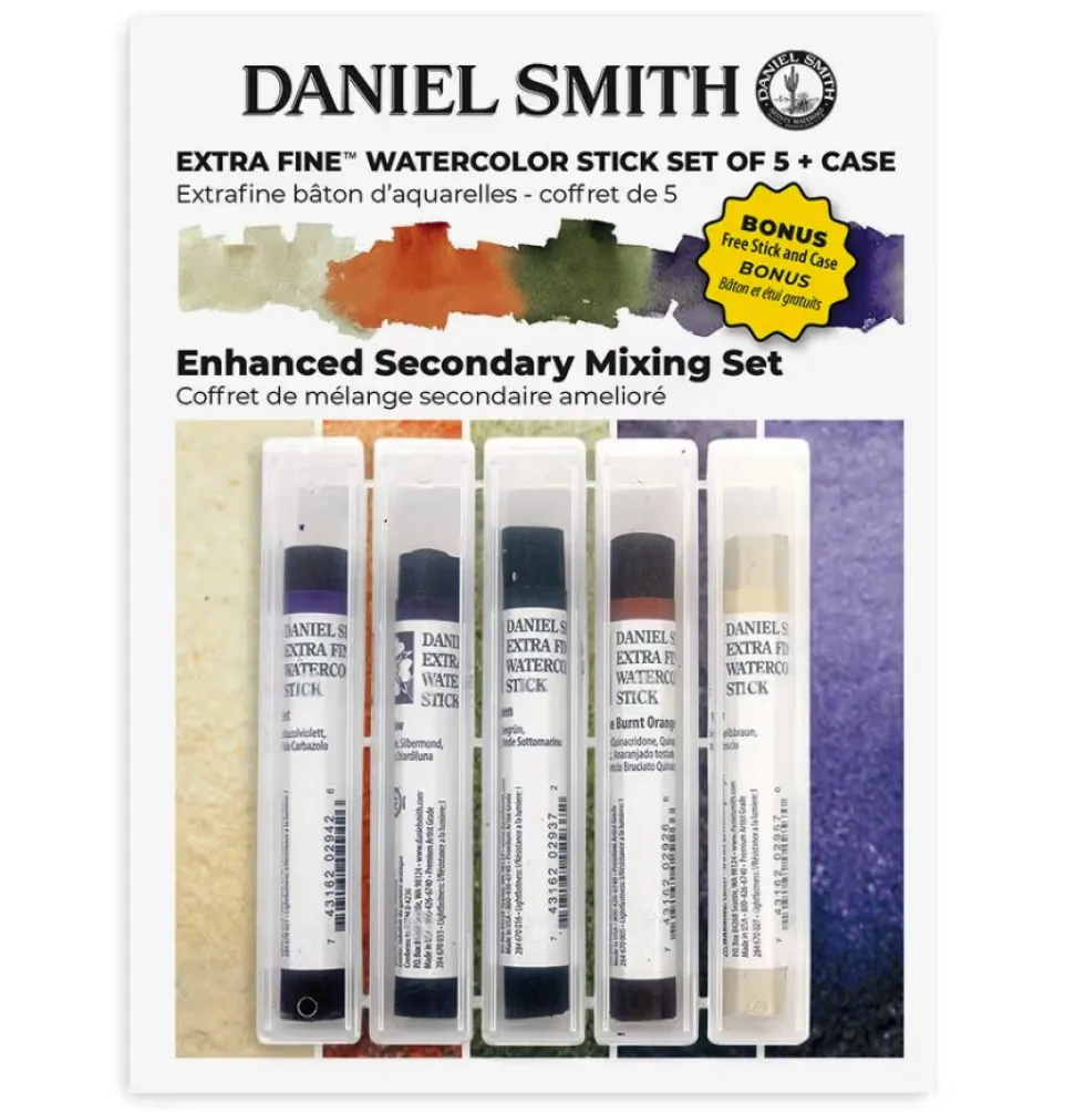 Zestaw akwareli Extra Fine w sztyfcie Enhanced Secondary w etui - Daniel Smith - 5 szt.