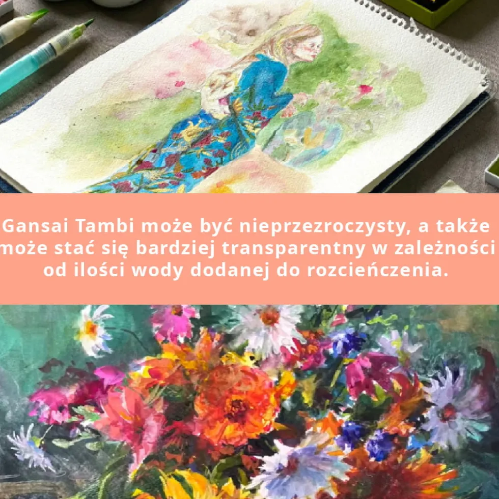 Zestaw akwareli Gansai Tambi - Kuretake - 100 szt.