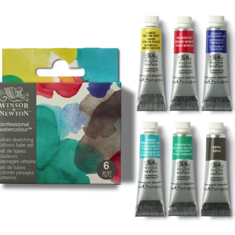 Zestaw akwareli Professional Urban Sketching - Winsor & Newton - 6 x 5 ml