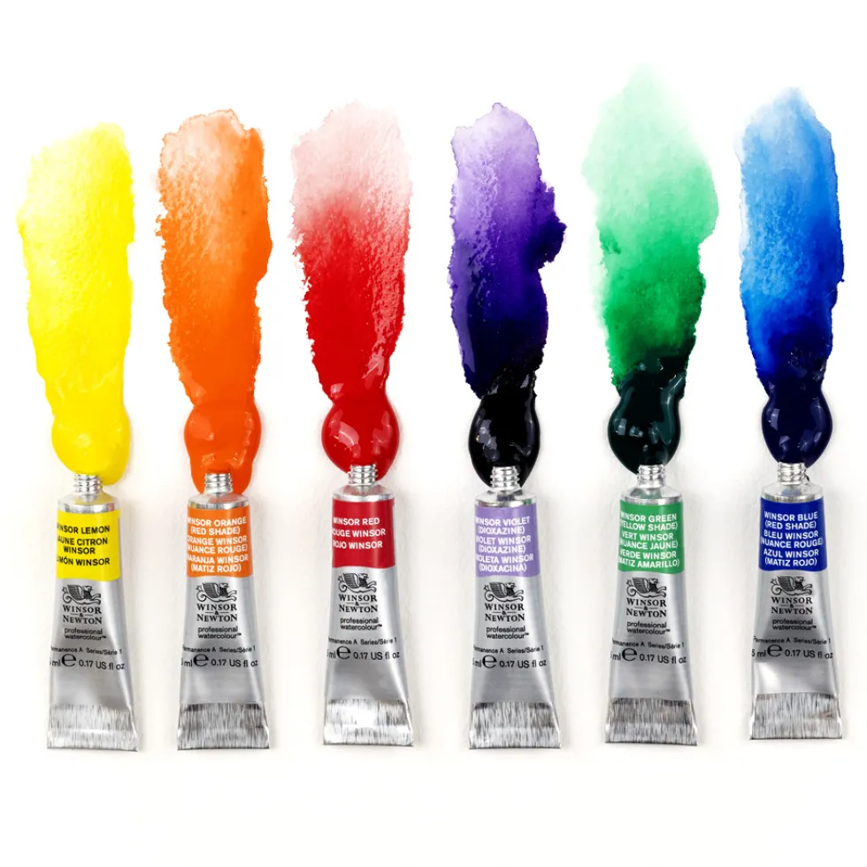 Zestaw akwareli Professional Winsor - Winsor & Newton - 6 x 5 ml