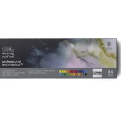 Zestaw akwareli Professional w półkostkach - Winsor & Newton - 24 szt.