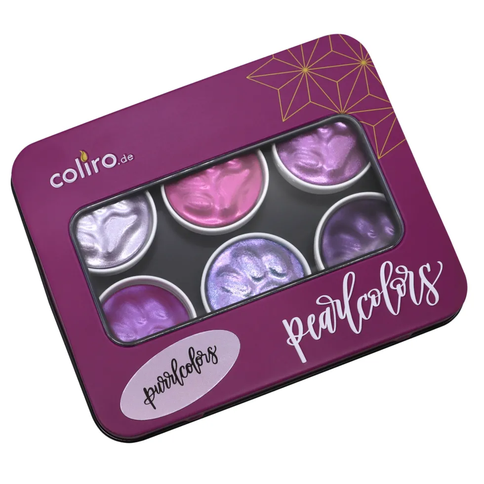 Zestaw akwareli Purrlcolors - Coliro Pearl Colors - 6 kolorów