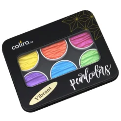 Zestaw akwareli, Vibrant - Coliro Pearl Colors - 6 kolorów