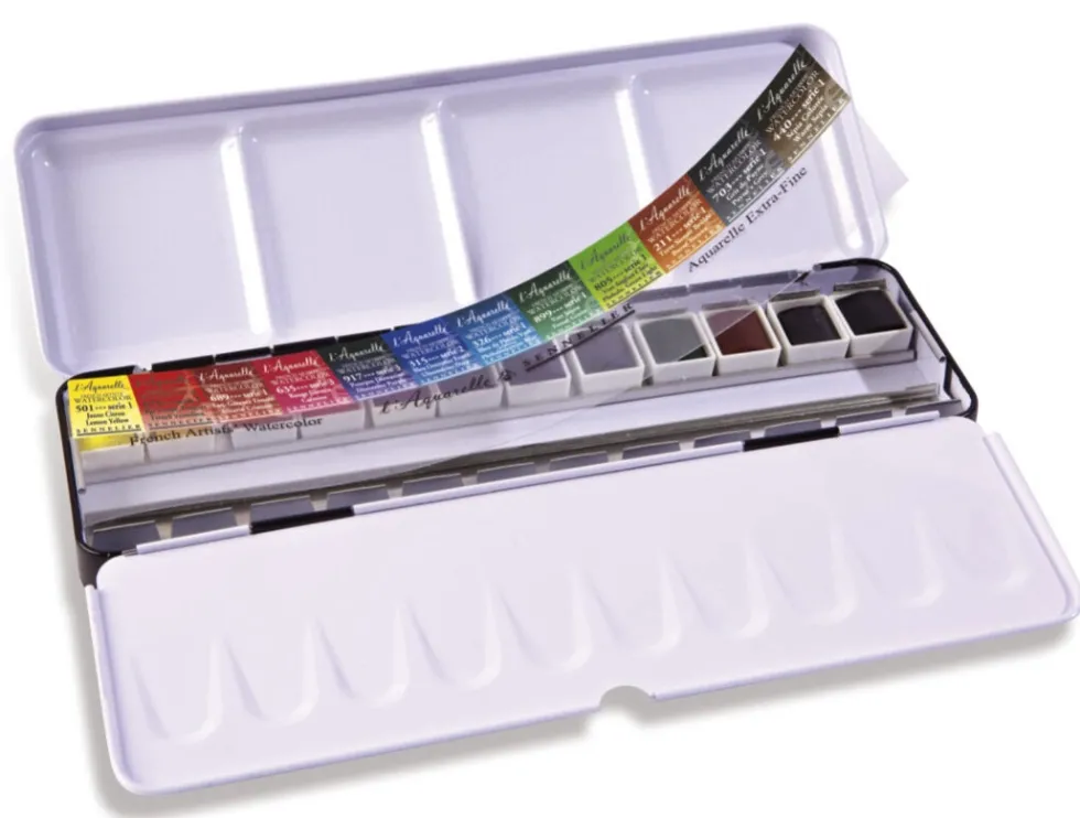 Zestaw akwareli w półkostkach l'Aquarelle - Sennelier - 12 szt.