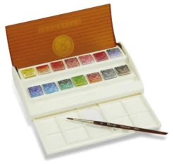 Zestaw akwareli w półkostkach l'Aquarelle Travel Box - Sennelier - 14 szt.