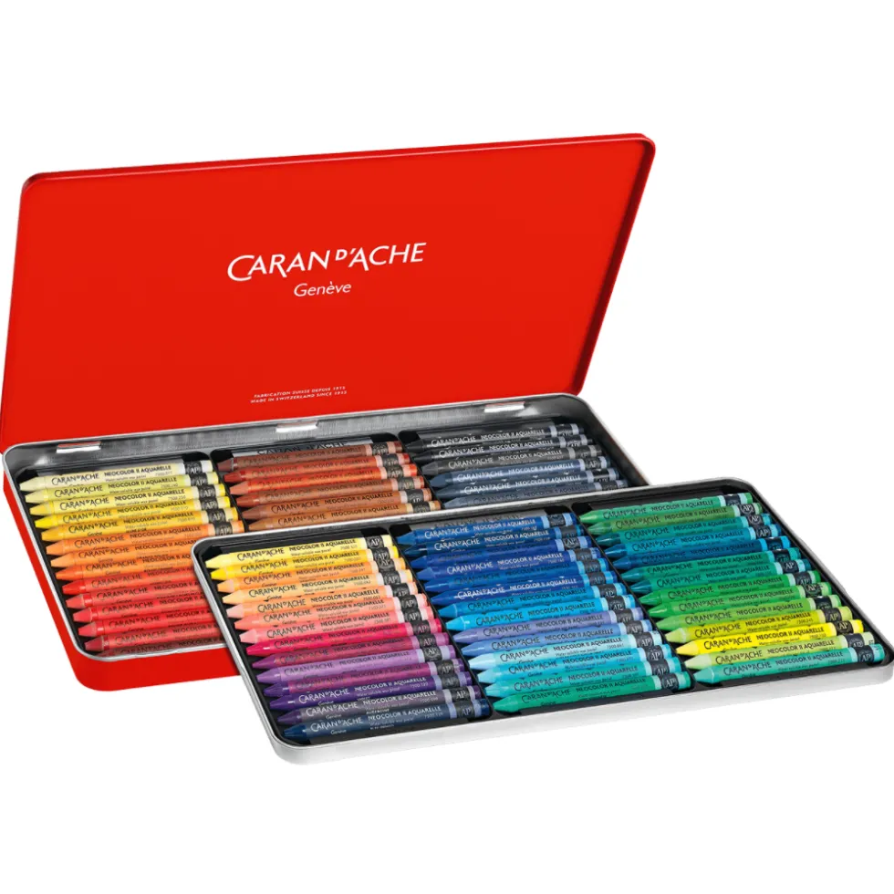 Zestaw akwarelowych pasteli Neocolor II - Caran d'Ache - 84 kolory