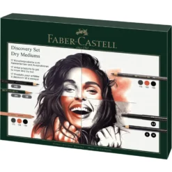Zestaw artystyczny Discovery Dry Mediums - Faber-Castell - 17 szt.