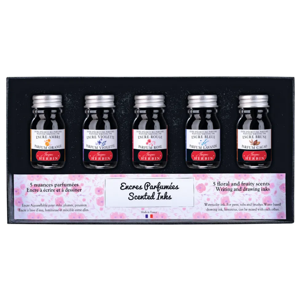 Zestaw atramentów zapachowych - J.Herbin - 5 x 10 ml