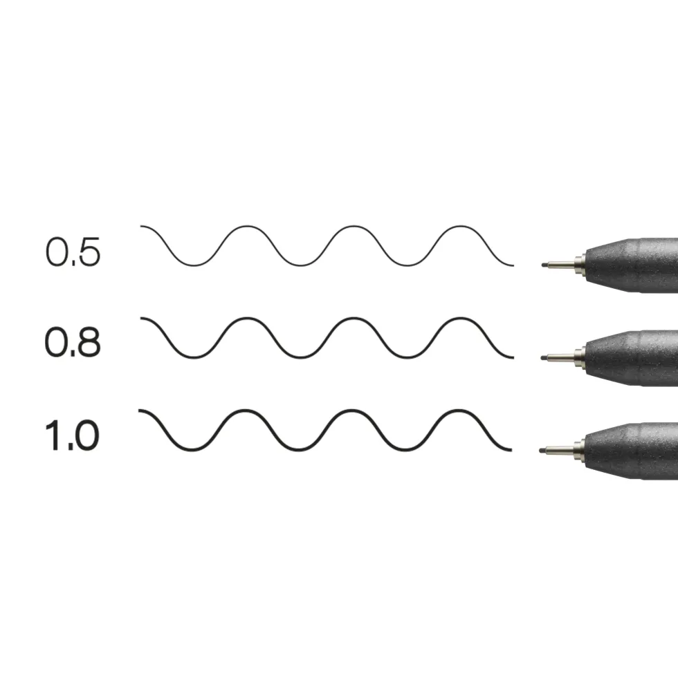 Zestaw cienkopisów Copic Multiliner Broad - Black 3 szt.