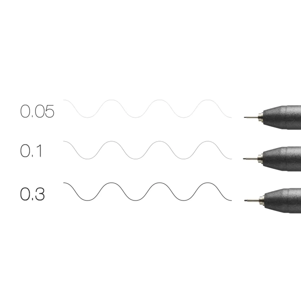 Zestaw cienkopisów Copic Multiliner Fine - Black 3 szt.