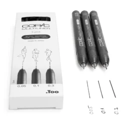 Zestaw cienkopisów Copic Multiliner Fine - Black 3 szt.