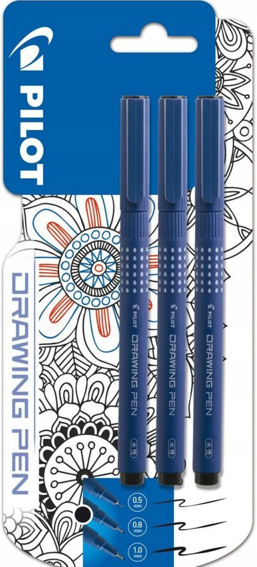 Zestaw cienkopisów Drawing Pen - Pilot - 3 szt.