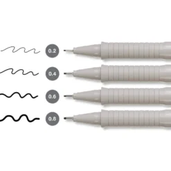 Zestaw cienkopisów Ecco Pigment - Faber-Castell - 4 szt.