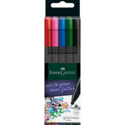 Zestaw cienkopisów Grip Finepen - Faber-Castell - 5 kolorów