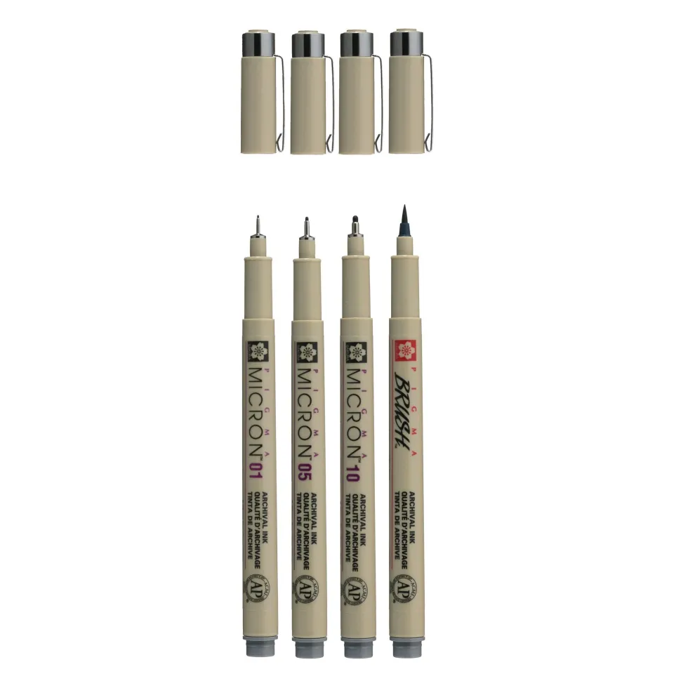 Zestaw cienkopisów Pigma Micron - Sakura - Cool Gray, 4 szt.