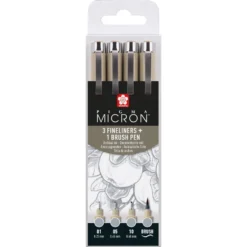 Zestaw cienkopisów Pigma Micron - Sakura - Light Cool Gray, 4 szt.
