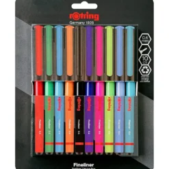 Zestaw cienkopisów - Rotring - 0,4 mm, 10 kolorów