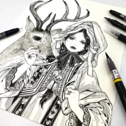 Zestaw do ilustracji Illustration Basic Set 2 Inktober 2025 - Kuretake - 5 szt.