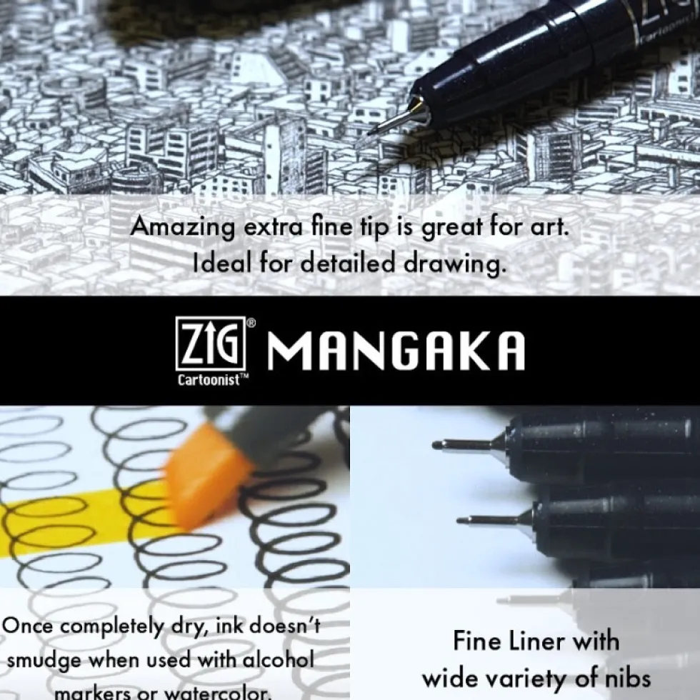 Zestaw do ilustracji Illustration Basic Set 2 Inktober 2025 - Kuretake - 5 szt.