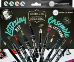 Zestaw do kaligrafii i letteringu z książką - Manuscript - Lettering Kit