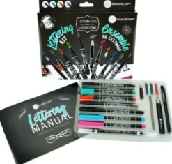Zestaw do kaligrafii i letteringu z książką - Manuscript - Lettering Kit