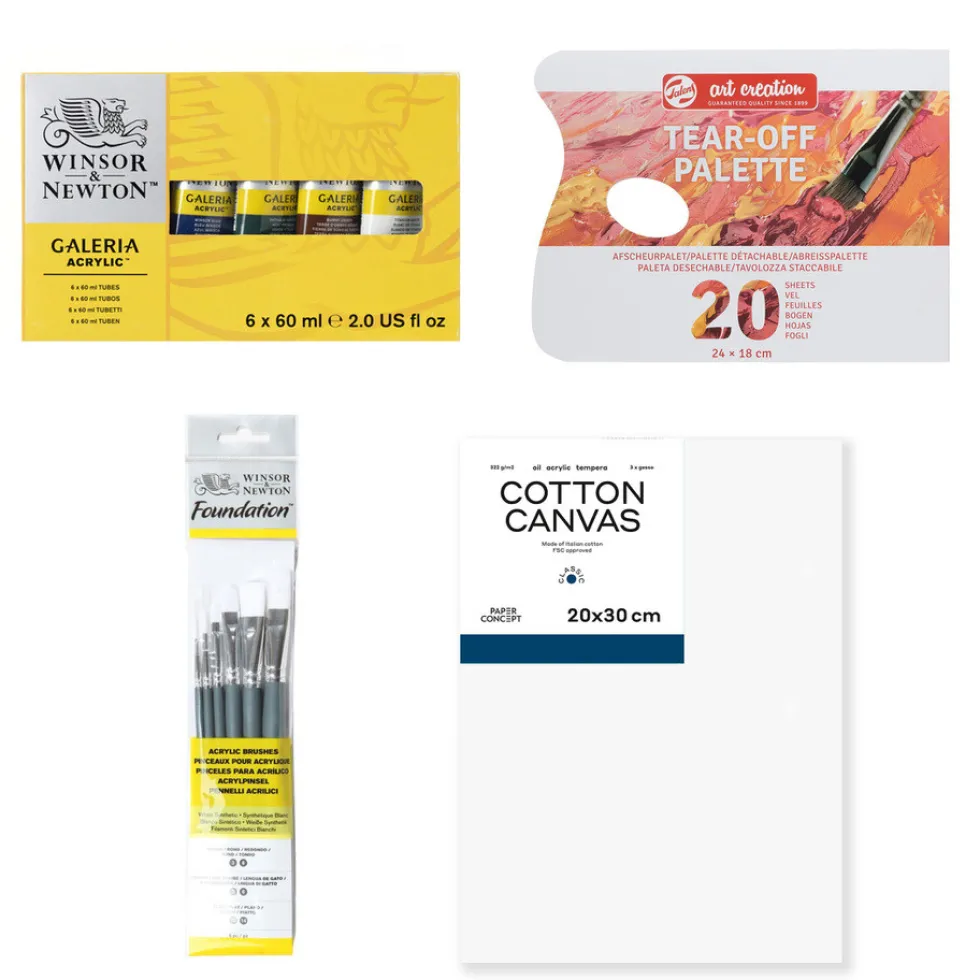 Zestaw do malarstwa akrylowego Acrylic Set - PaperConcept