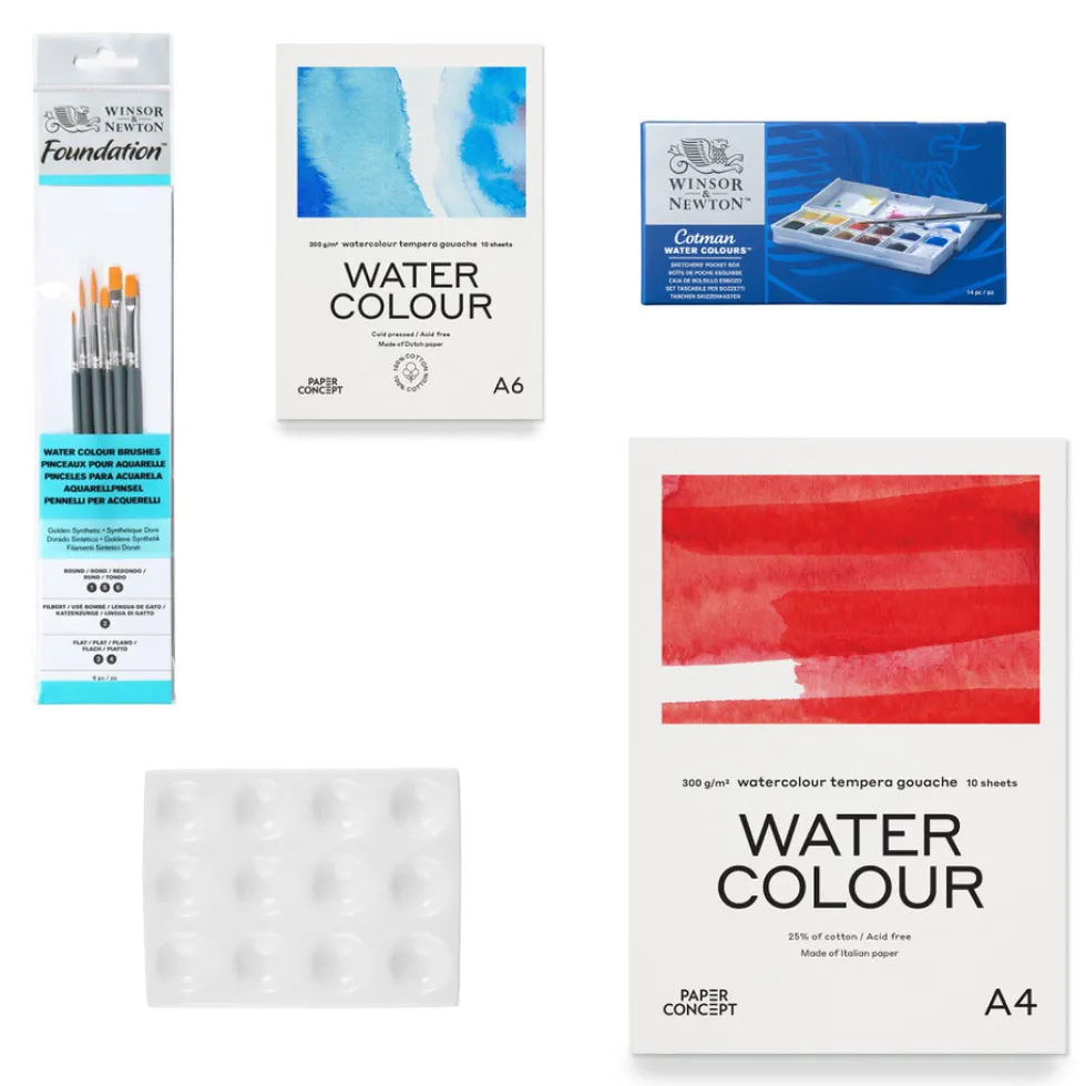 Zestaw do malarstwa akwarelowego Watercolour Set - PaperConcept
