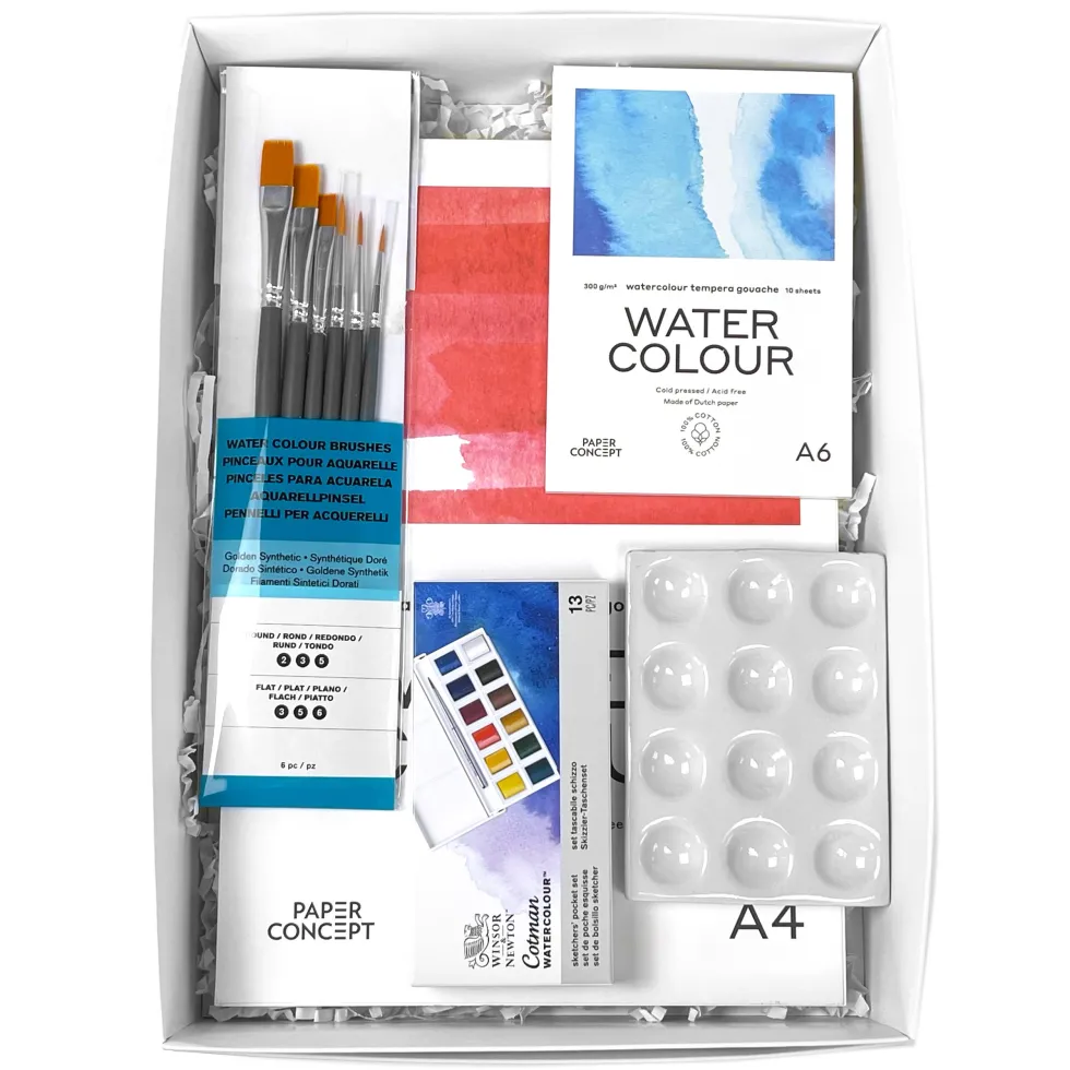 Zestaw do malarstwa akwarelowego Watercolour Set - PaperConcept