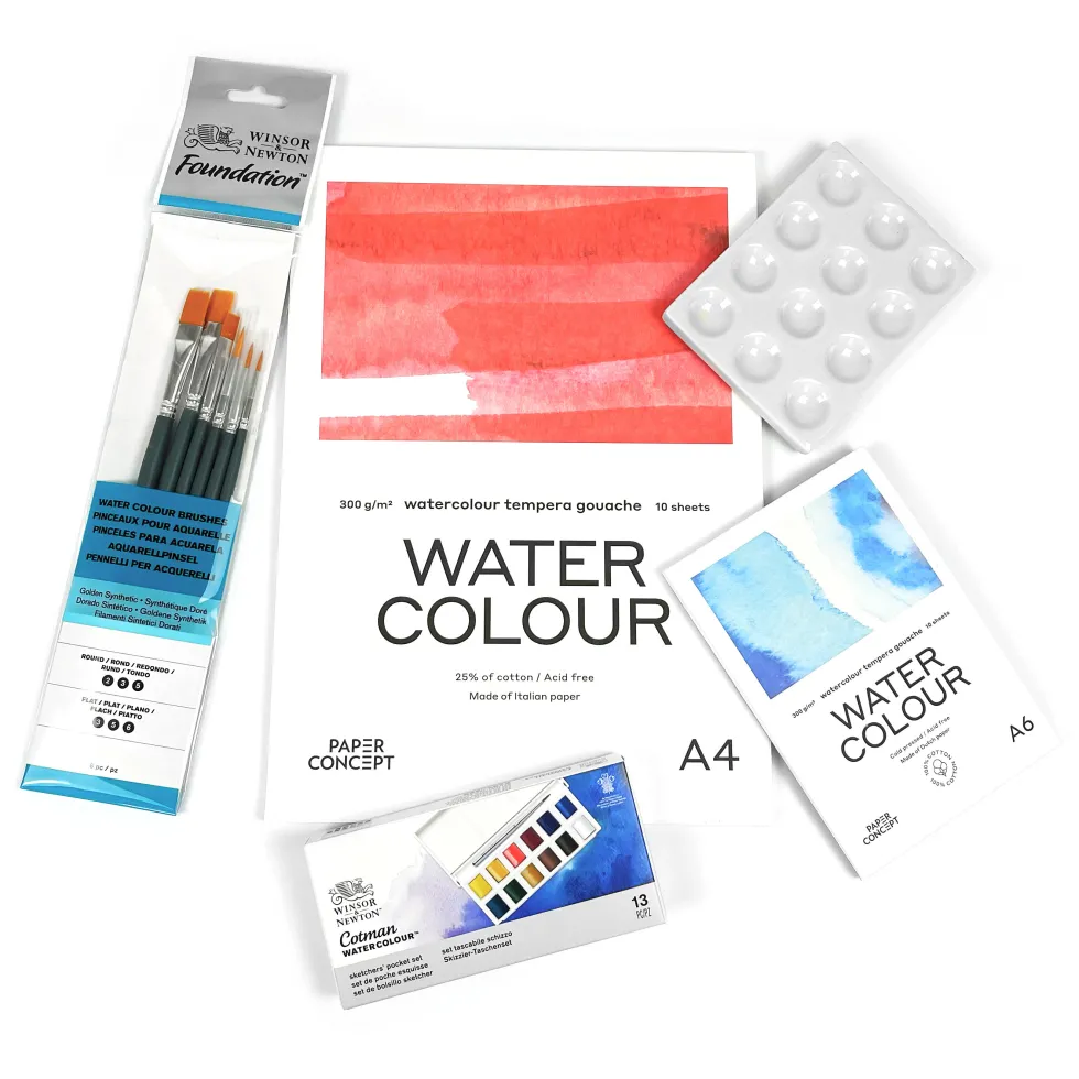 Zestaw do malarstwa akwarelowego Watercolour Set - PaperConcept