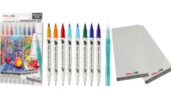 Zestaw do malowania Brush Sign Pen Twin Landscape - Pentel - 8 szt.