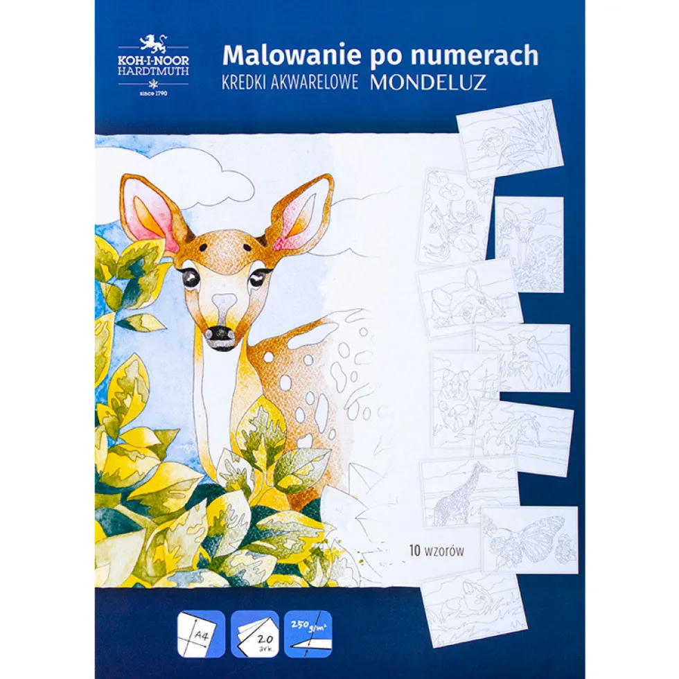 Zestaw do malowania po numerach - Koh-I-Noor - Zwierzęta