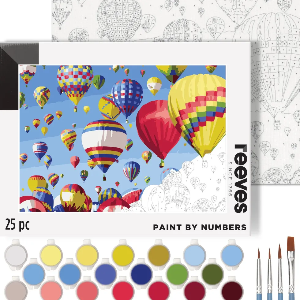 Zestaw do malowania po numerach - Reeves - Balloons