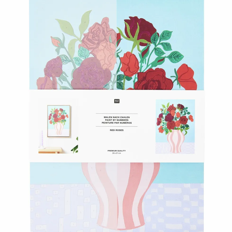 Zestaw do malowania po numerach - Rico Design - Red Roses