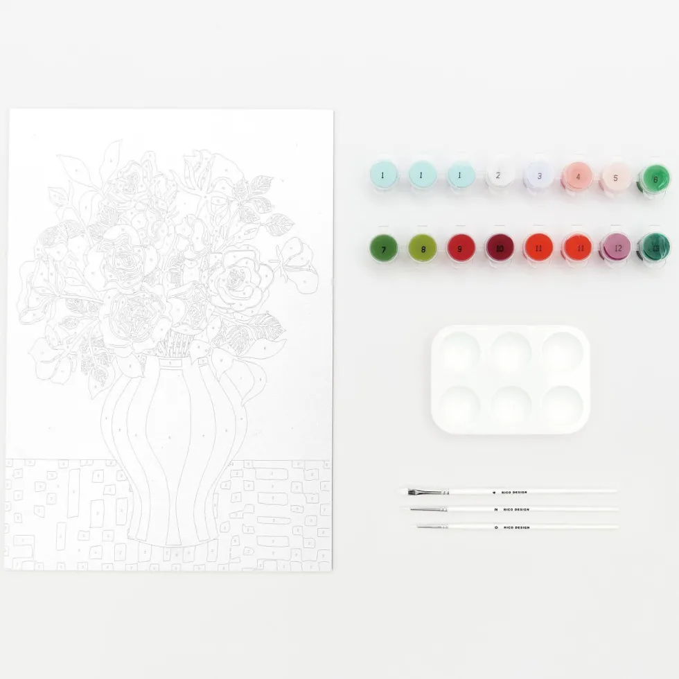 Zestaw do malowania po numerach - Rico Design - Red Roses