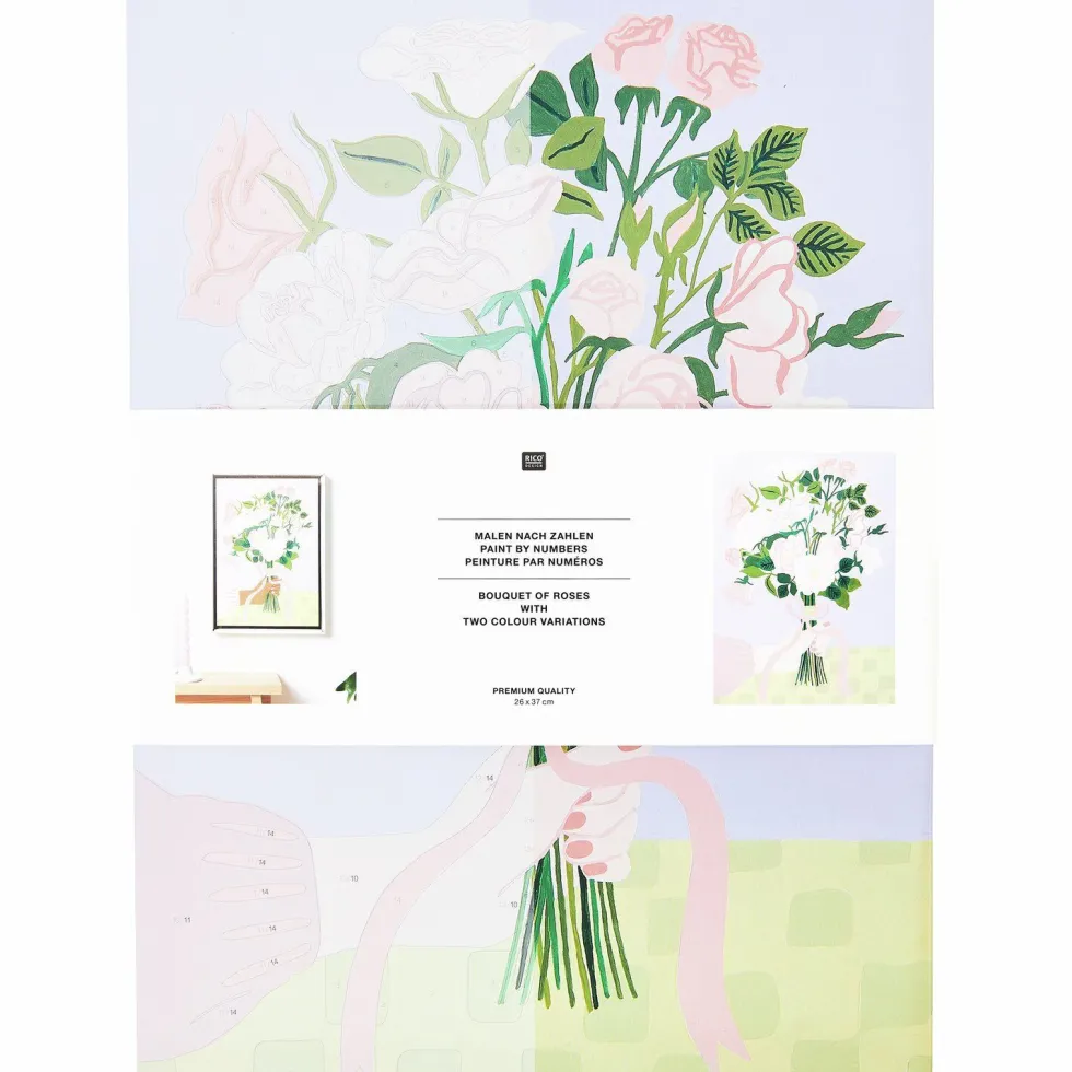 Zestaw do malowania po numerach - Rico Design - Roses Bouquet