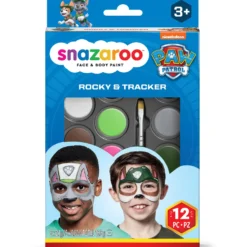 Zestaw do malowania twarzy Rocky i Tracker - Snazaroo - 12 szt.