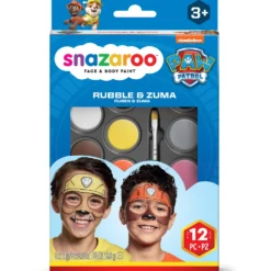 Zestaw do malowania twarzy Rubble i Zuma - Snazaroo - 12 szt.