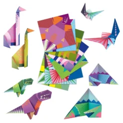 Zestaw do origami - Djeco - Dinozaury, 24 szt.