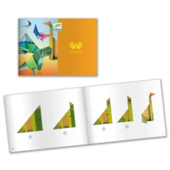 Zestaw do origami - Djeco - Dinozaury, 24 szt.