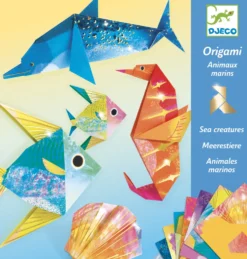 Zestaw do origami - Djeco - Morskie zwierzęta, 24 szt.