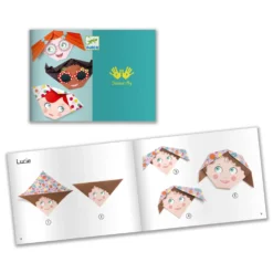 Zestaw do origami - Djeco - Wesołe twarze, 24 szt.