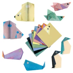 Zestaw do origami - Djeco - Zwierzęta polarne, 24 szt.