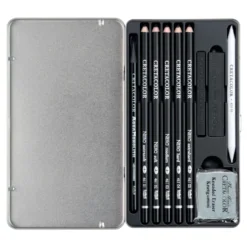 Zestaw do rysowania Deep Black Drawing Set - Cretacolor - 10 szt.